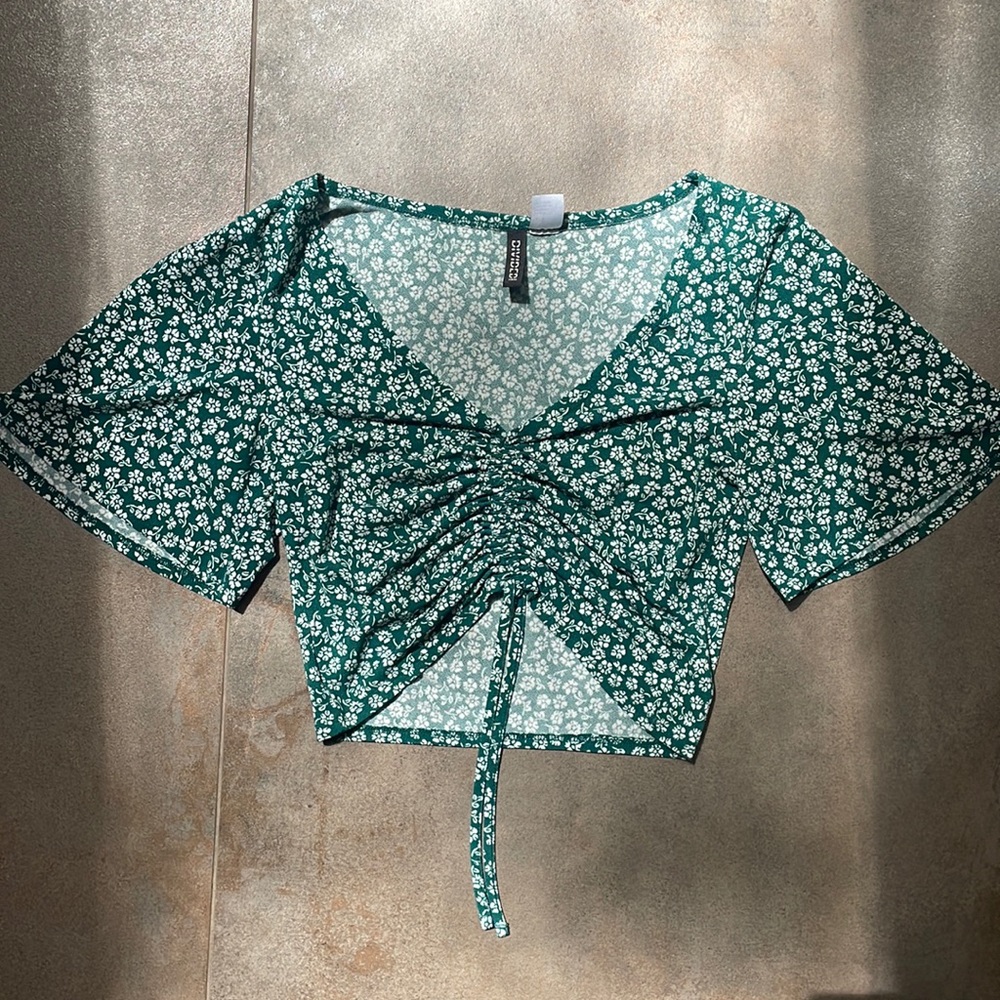 Floral Cinched Crop Top